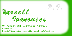 marcell ivanovics business card